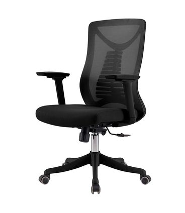 Cadeira Vancouver Diretor Tela Preta Base Nylon e Rodízio - 76673