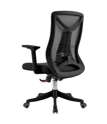 Cadeira Vancouver Diretor Tela Preta Base Nylon e Rodízio - 76673