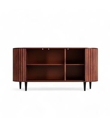 Buffet Astolfo 3 Portas Castanho Com Preto 166cm - 76686