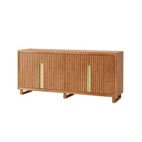 Buffet Ipiaçu 4 Portas Champagne C/ Dourado 180cm - 76654