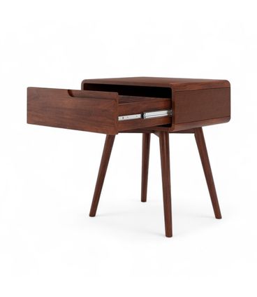 Mesa de Cabeceira Itamogi Esquerda 1 Gaveta Cor Castanho 57cm - 76698