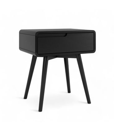 Mesa de Cabeceira Itamogi Direita 1 Gaveta Cor Preto 57cm -76699