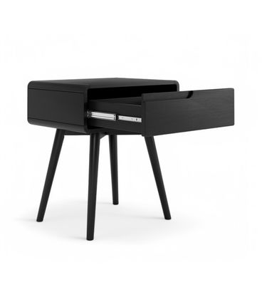 Mesa de Cabeceira Itamogi Direita 1 Gaveta Cor Preto 57cm -76699