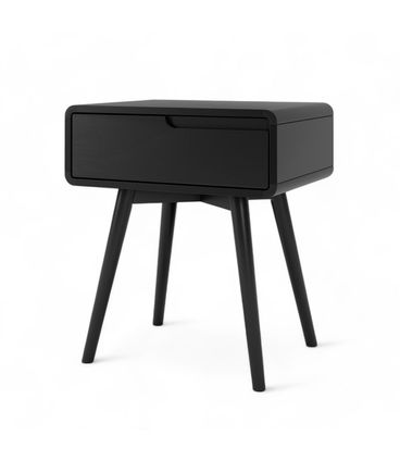 Mesa de Cabeceira Itamogi Esquerda 1 Gaveta Cor Preto 57cm - 76701