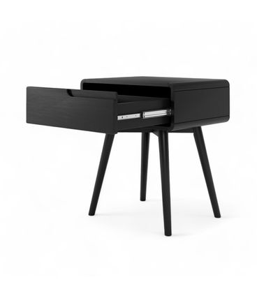 Mesa de Cabeceira Itamogi Esquerda 1 Gaveta Cor Preto 57cm - 76701