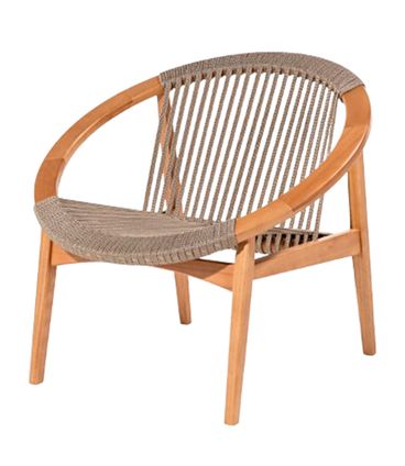 Poltrona Luxor Corda Rami Verniz Mel - 76707