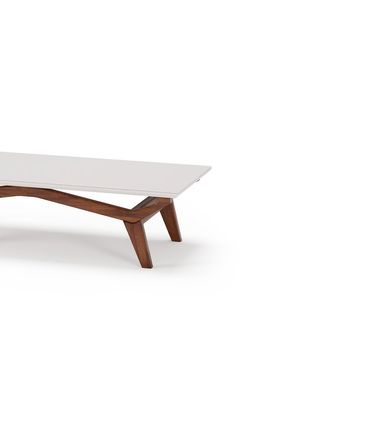 Mesa de Centro Olegario Cor Castanho Com Off White 140cm - 76720