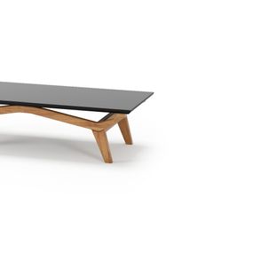 Mesa de Centro Olegário Cor Champagne Com Preto 140cm - 76723