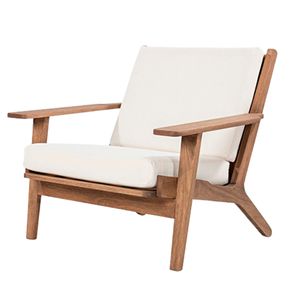 Poltrona Lótus Almofadas Acquablock Cru Stain Castanho - 76736