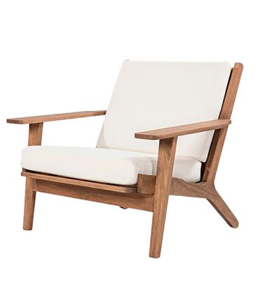 Poltrona Lótus Almofadas Acquablock Cru Stain Castanho - 76736