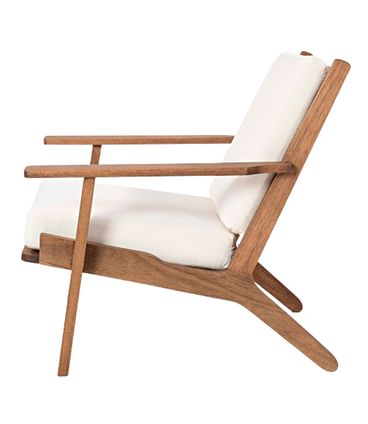 Poltrona Lótus Almofadas Acquablock Cru Stain Castanho - 76736