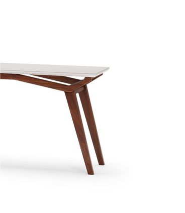 Aparador Olegario Cor Castanho Com Vidro Branco 160cm - 76754