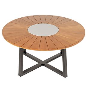 Mesa Jantar Redonda Paraty Base X Verniz Mel 160cm - 76757