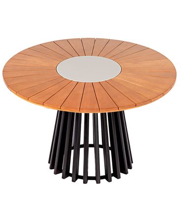 Mesa Jantar Redonda Paraty Cônica Verniz Mel 160cm - 76759