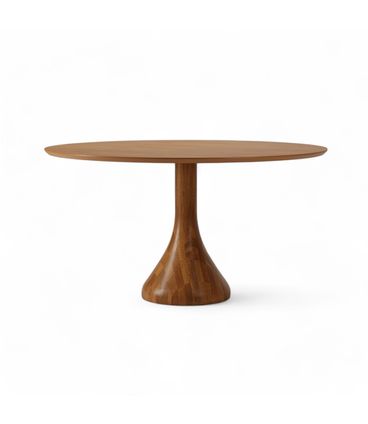 Mesa Jantar Maribela Redonda Cor Champagne 100cm - 76758