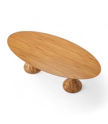 Mesa Jantar Maribela Oval Cor Champagne 140cm - 76780