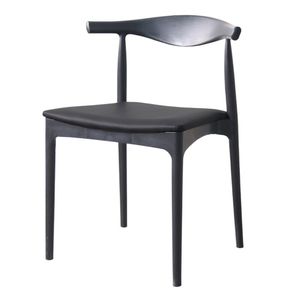 Kit 04 Cadeiras Cora PP Preto Assento Corino Preto - 76782