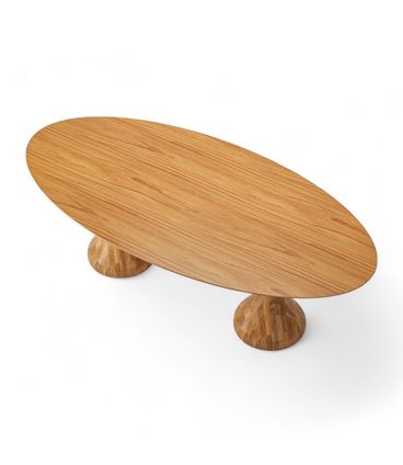 Mesa Jantar Maribela Oval Cor Champagne 240cm - 76788