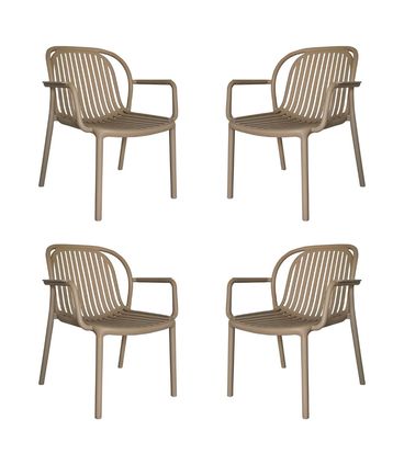 Kit 04 Poltronas Gávea Polipropileno Fendi - 76829