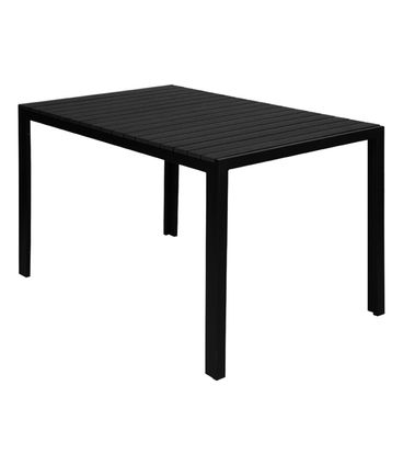 Mesa Grumari Preta Tampo Polywood Base em Alumínio - 76847