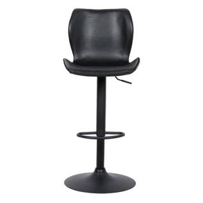 Banqueta Itajaí PU Preto Base Disco Preta - 76857
