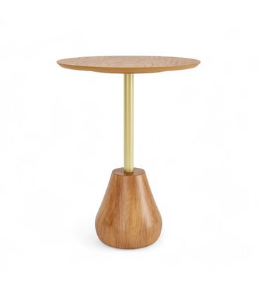 Conjunto de Mesa Auxiliar Arinos Champagne Haste Dourado - 76877