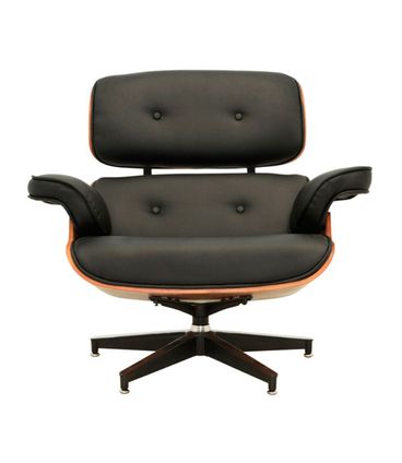 Poltrona Charles Eames Courino Preto Base Preta - 64491