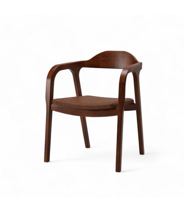 Cadeira Bugre Castanho Assento Corino Caramelo - 76892