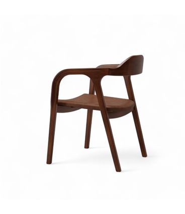 Cadeira Bugre Castanho Assento Corino Caramelo - 76892