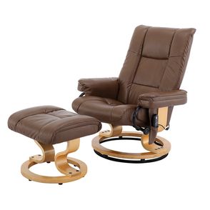 Poltrona de Massagem Minessota Com Puff Couríssimo Marrom - 64493