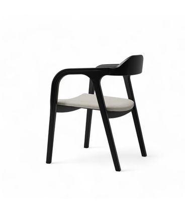 Cadeira Bugre Preto Assento Tec Bege Claro - 76917