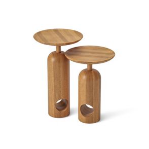 Conjunto de Mesa Auxiliar Rubi Champagne - 76923