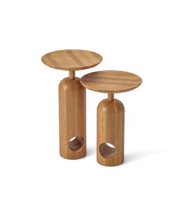 Conjunto de Mesa Auxiliar Rubi Champagne - 76923