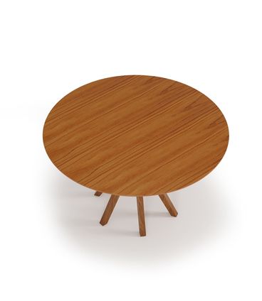 Mesa Jantar Delfim Redonda Cor Champagne 120cm - 76933