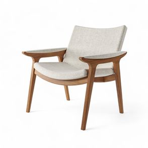 Poltrona Viçosa Estrutura Champagne Tecido Boucle Branco - 76968