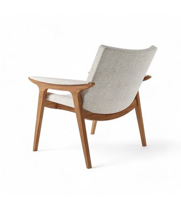 Poltrona Vicosa Estrutura Champagne Tecido Boucle Branco - 76968