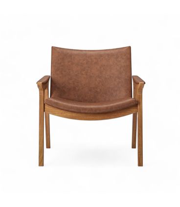 Poltrona Vicosa Estrutura Champagne Tecido Corino Caramelo - 76970