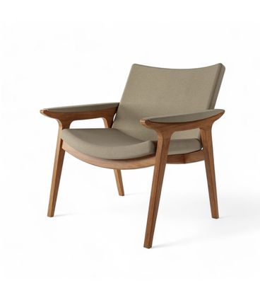 Poltrona Vicosa Estrutura Champagne Tecido Bege - 76972