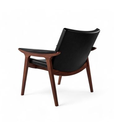 Poltrona Vicosa Estrutura Castanho Tecido Corino Preto - 76986