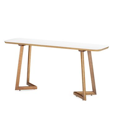 Aparador Sasha Tampo Vidro Off White e Base Amêndoa 160cm - 77075