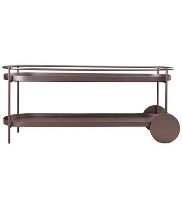 Aparador Niall Laca Fendi Base Metalizada Grafite 180cm - 77088