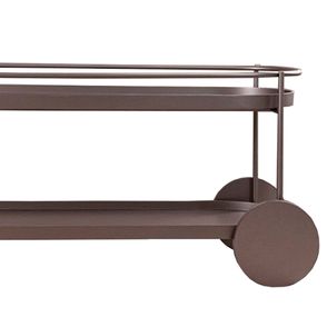 Aparador Ornatto Tampo Laca Fendi Base Metalizada Grafite 180cm - 77088