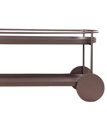 Aparador Niall Laca Fendi Base Metalizada Grafite 180cm - 77088