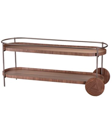 Aparador Niall Nogueira Base Aço Corten 180cm - 77087