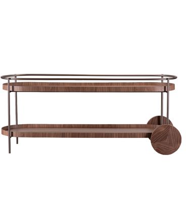 Aparador Niall Nogueira Base Aço Corten 180cm - 77087