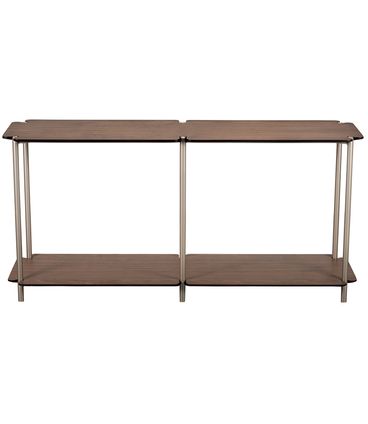 Aparador Ravena Nogueira Base Metalizada Gold 160cm - 77089