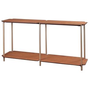 Aparador Valley Carvalho Natural Base Metalizada Gold 160cm  - 77090