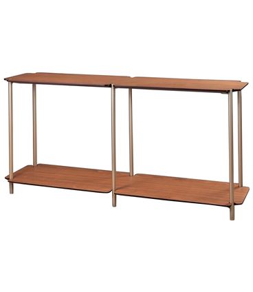 Aparador Ravena Carvalho Natural Base Metalizada Gold 160cm - 77090