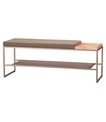 Banco Eros Assento Champagne e Base Champagne 120cm - 77092