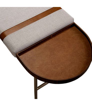 Banco Lore com 02 Bandejas Esmalte e Base Champagne - 77116